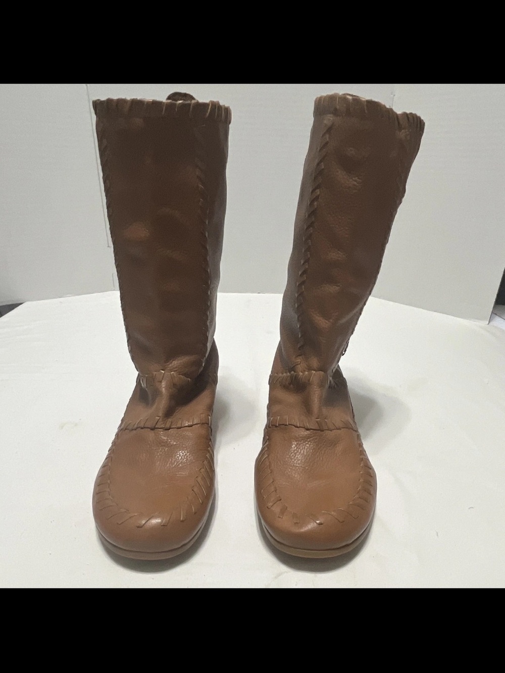 Gianni Bini Tan Leather Knee-High Boots